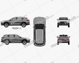 BYD Song Plus 2020 car clipart