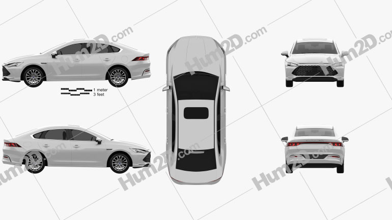 BYD Qin Plus 2021 car clipart
