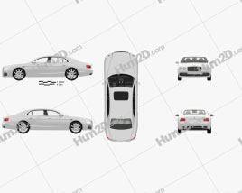 Bentley Flying Spur with HQ interior 2014 car clipart