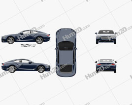 Bentley Continental GT mit HD Innenraum 2018 car clipart