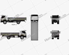 BharatBenz MDT 1015R Flatbed Truck 2019 clipart