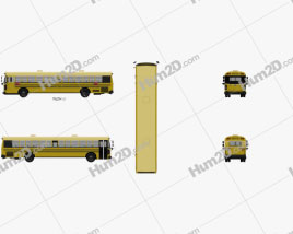 Blue Bird RE Schulbus 2020 clipart