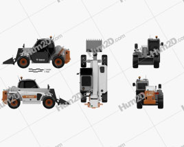 Bobcat Versahandler V417 Telehandler 2014 Trator clipart
