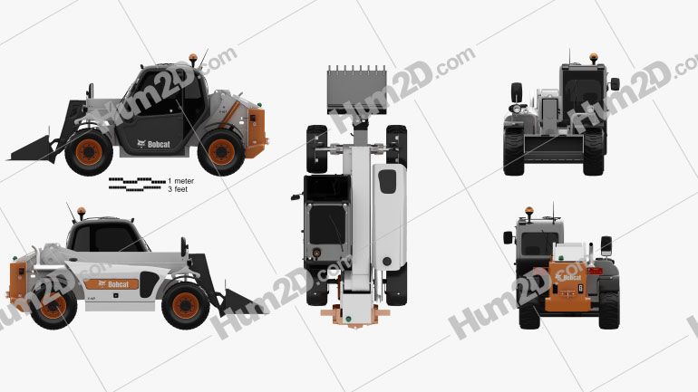 Bobcat Versahandler V417 Telehandler 2014 Tractor clipart