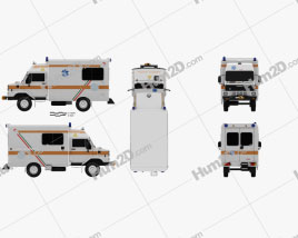 Bremach GR Caminhão Ambulância 1983 clipart