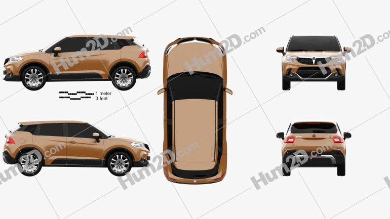 Brilliance V3 2015 car clipart