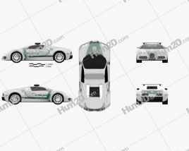 Bugatti Veyron Polizei Dubai 2014 car clipart