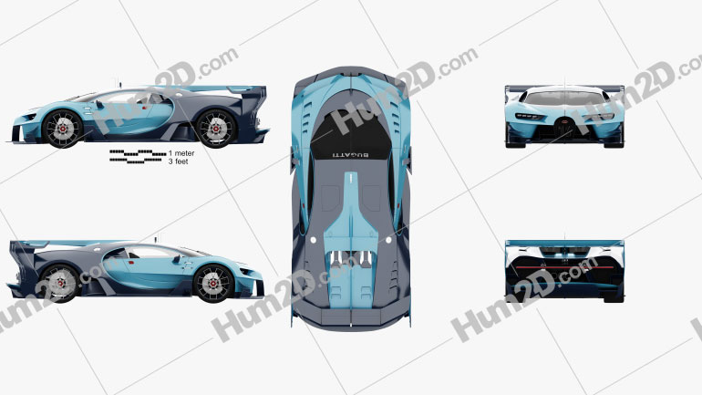 Bugatti Vision Gran Turismo 2015 car clipart
