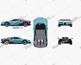 Bugatti Chiron 2017 car clipart