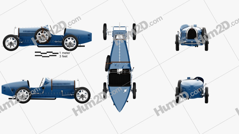 Bugatti Type 35 com interior HQ 1924 car clipart