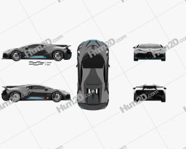 Bugatti Divo 2019 car clipart