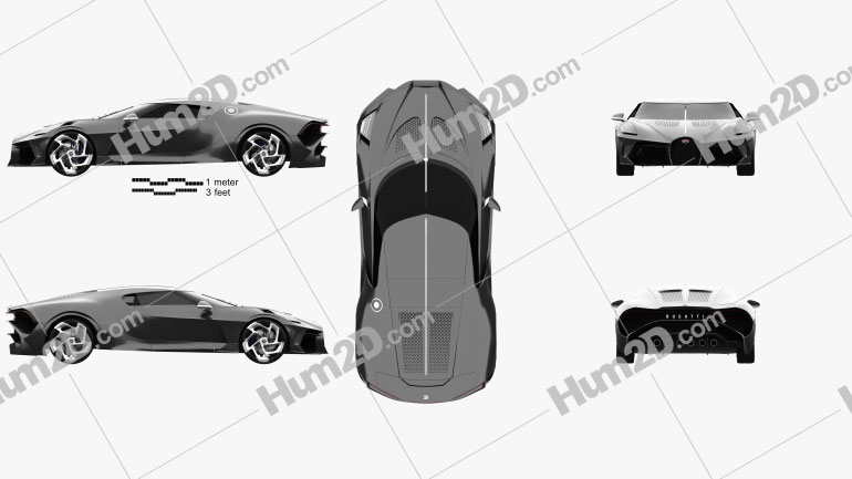 Bugatti La Voiture Noire 2019 car clipart