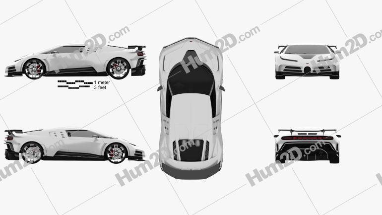 Bugatti Centodieci 2020 car clipart