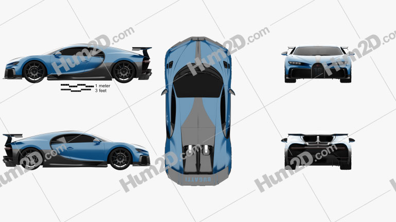 Bugatti Chiron Pur Sport 2021 Clipart Image