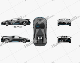 Bugatti Divo com interior HQ 2019 car clipart