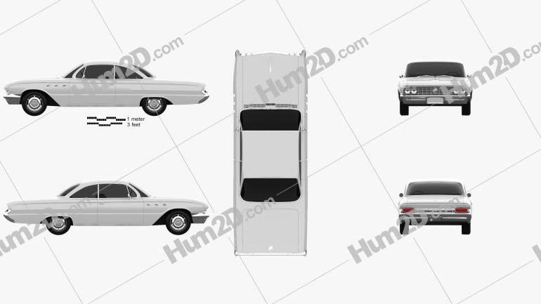 Buick LeSabre 2-door hardtop 1961 Imagem Clipart