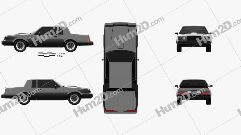 Buick Regal Grand National 1987 PNG Clipart