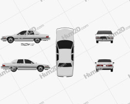 Buick Roadmaster sedan 1991 car clipart