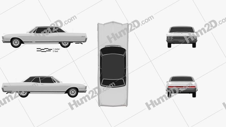 Buick Electra 225 Sport Coupe 1966 car clipart