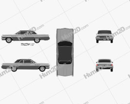 Buick Wildcat Convertible 1963 car clipart