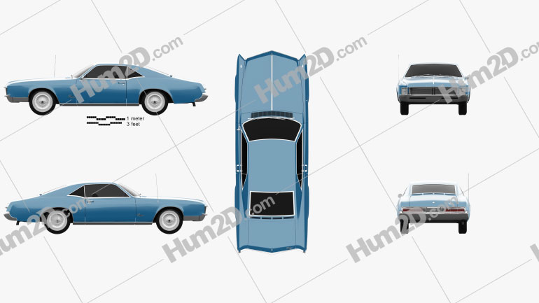Buick Riviera 1966 Clipart Image