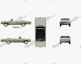 Buick Skylark Convertible 1964 car clipart