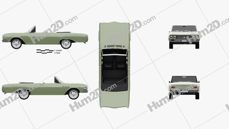 Buick Skylark Descapotável 1964 car clipart