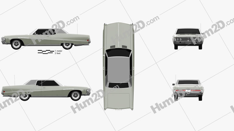 Buick Electra 225 Custom Sport Coupe 1969 car clipart