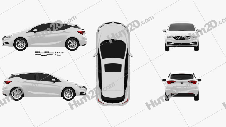 Buick Verano (CN) hatchback 2015 car clipart