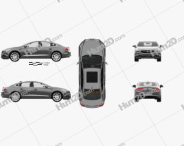 Buick LaCrosse (Allure) com interior HQ 2017 car clipart