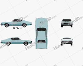 Buick GS 455 Stage 1 coupe 1970 car clipart