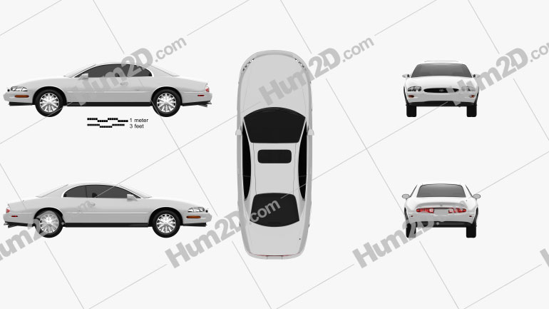 Buick Riviera 1995 car clipart