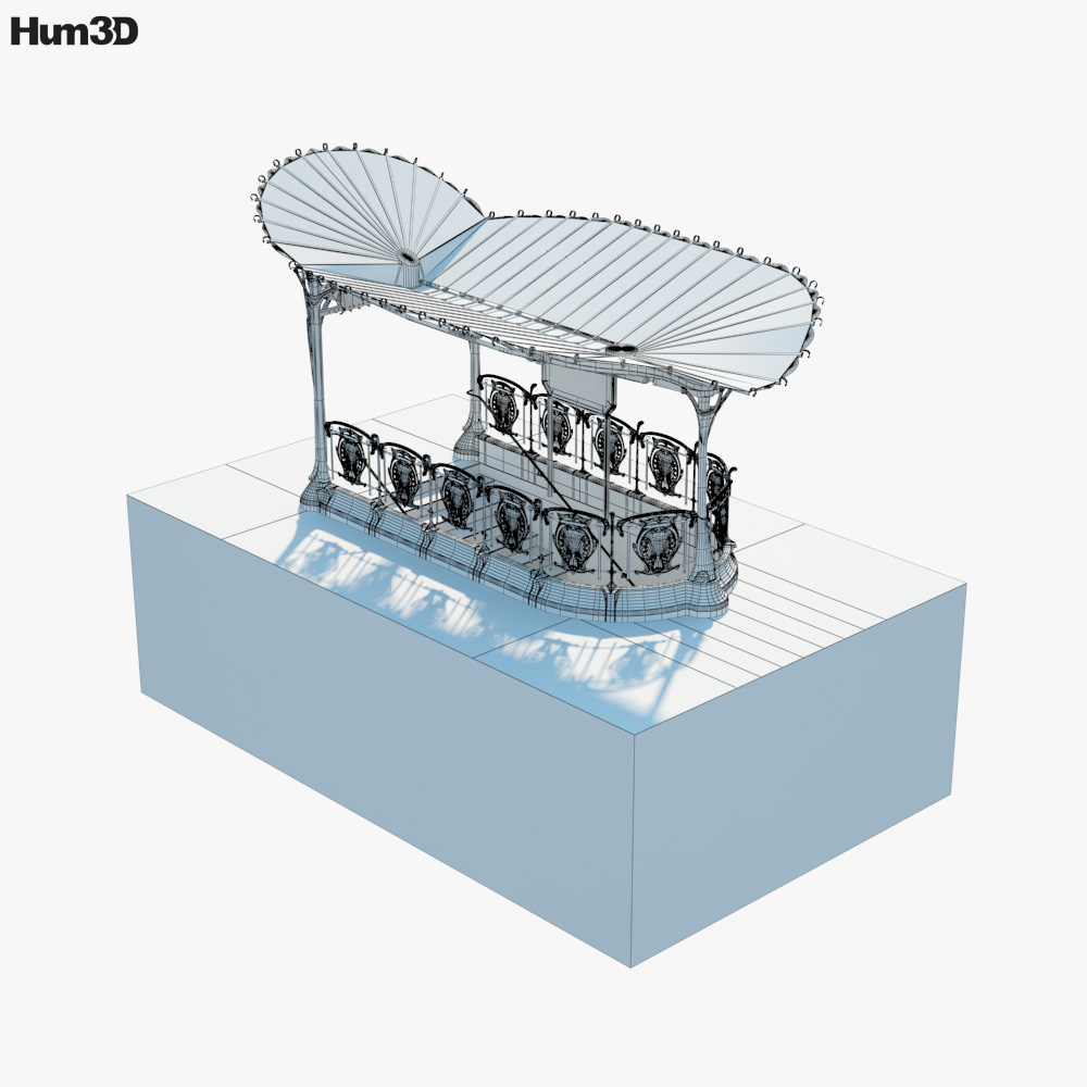 Subway Entrance Paris 3D model