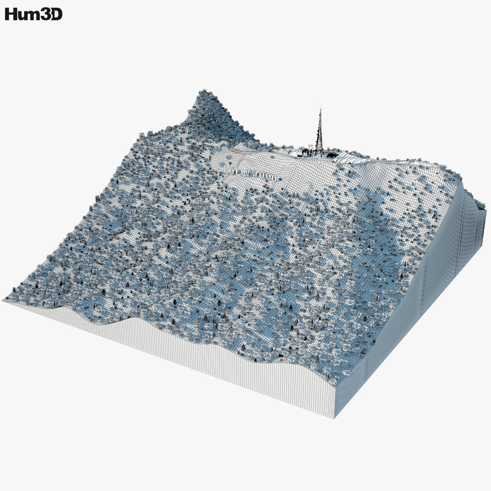 Hollywood Sign 3D model