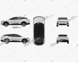 Byton Electric SUV 2018 car clipart