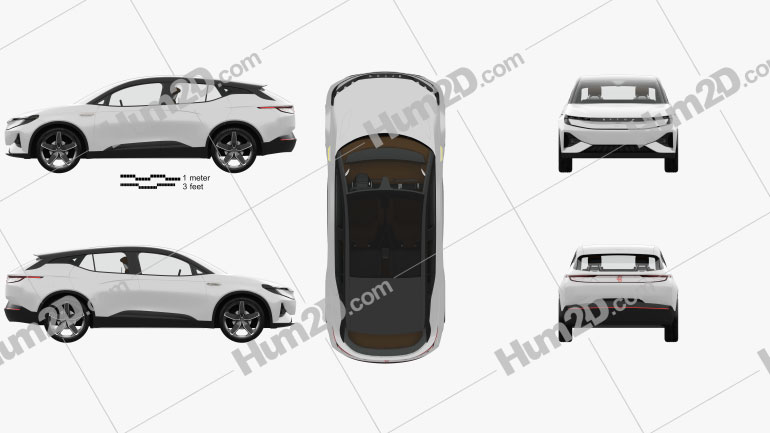 Byton Electric SUV with HQ interior 2018 Clipart Image