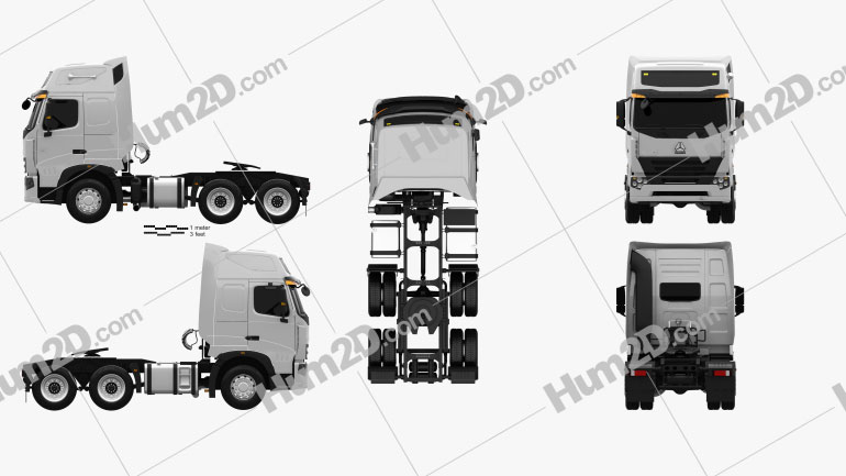 CNHTC Howo A7 Tractor Truck 2019 clipart