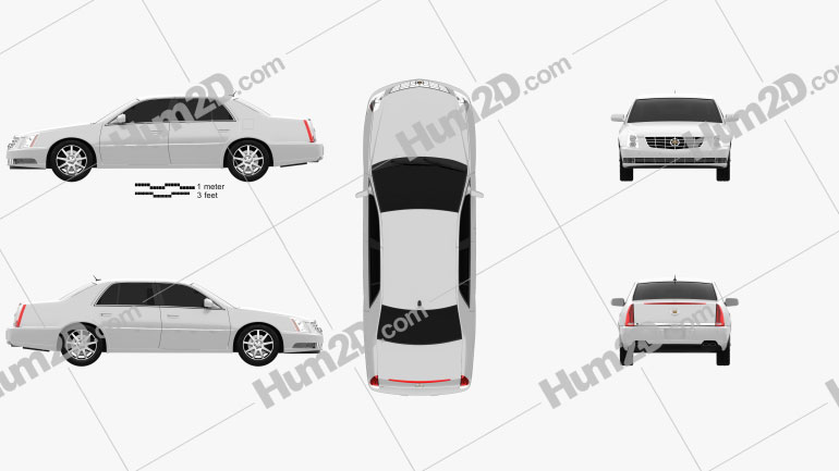 Cadillac DTS 2011 car clipart