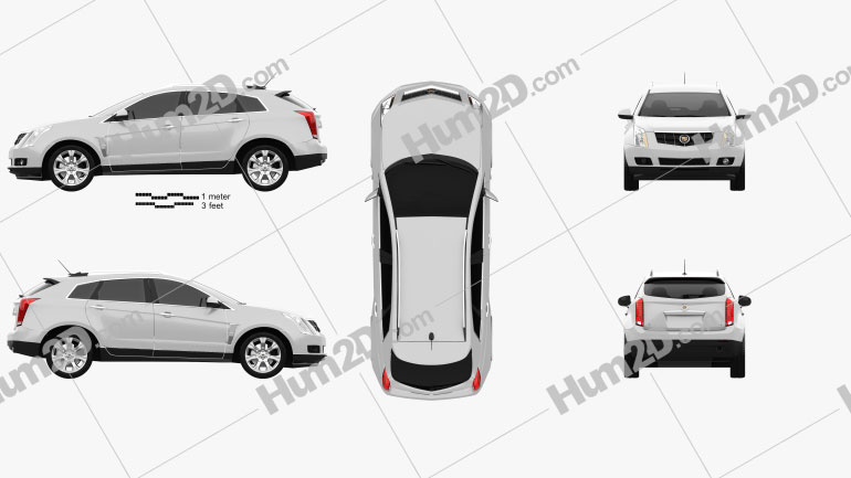 Cadillac SRX 2013 car clipart