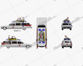 Ghostbusters Ectomobile car clipart