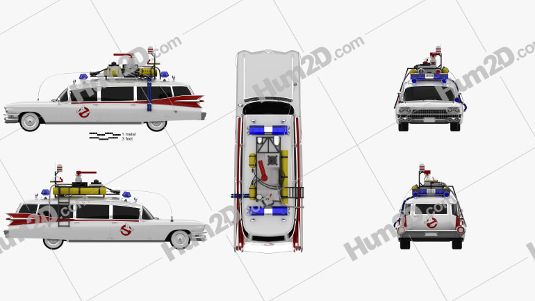 Ghostbusters Ectomobile Clipart Image