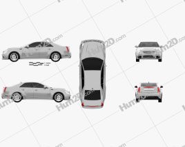 Cadillac CTS-V sedan 2009 car clipart