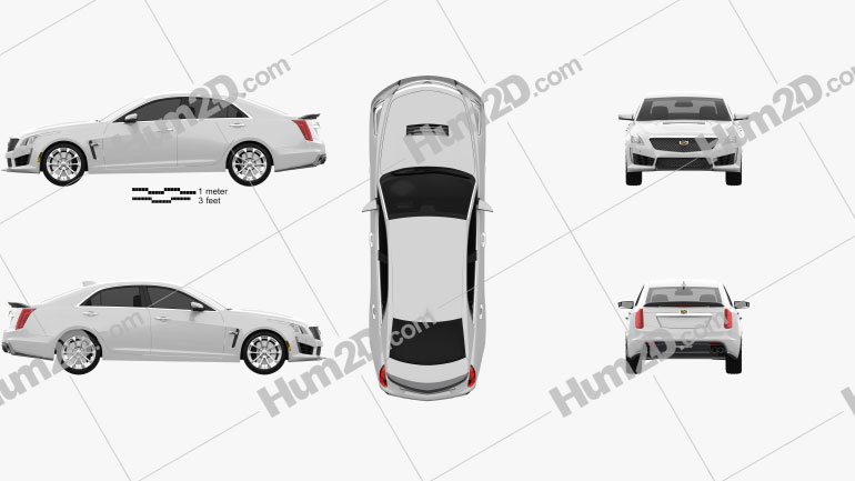 Cadillac CTS V 2016 car clipart