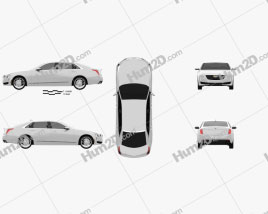 Cadillac CT6 2016 car clipart