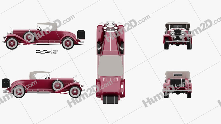 Cadillac V-16 Roadster 1930 car clipart