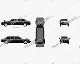 Cadillac US Presidential State Car 2017 car clipart