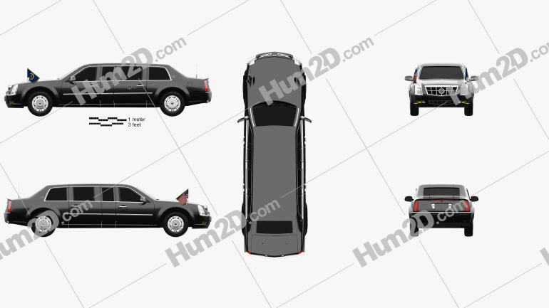 Cadillac US Presidential State Car 2009 PNG Clipart