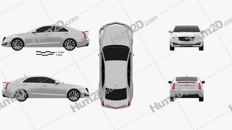 Cadillac ATS Premium Performance sedan 2017 car clipart