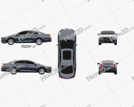 Cadillac XTS 2018 car clipart