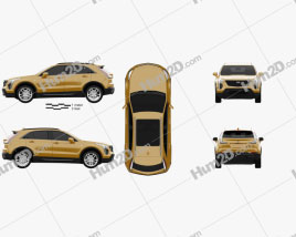 Cadillac XT4 2019 car clipart